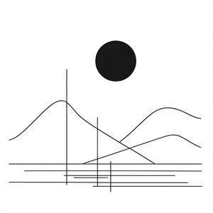 MINIMALIST ABSTRACT LANDSCAPE BY AI