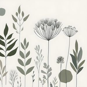 MINIMALIST LEAVES BY AI