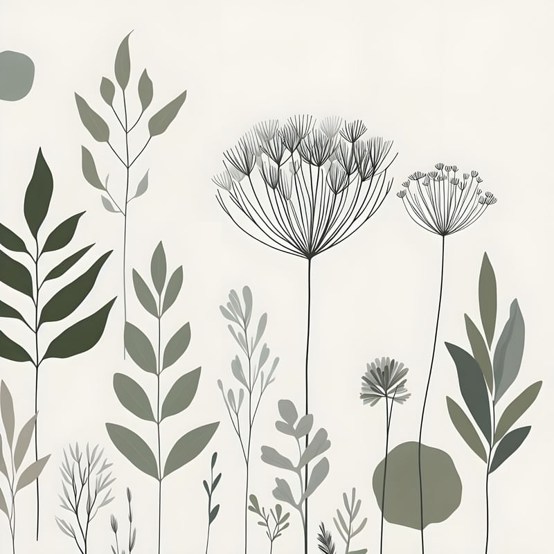 MINIMALIST LEAVES BY AI