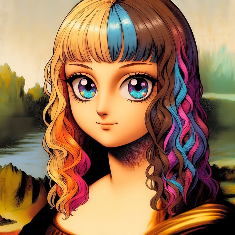 MONALISA MANGA STYLE BY AI