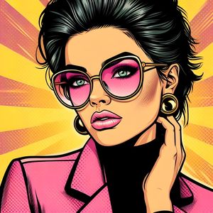 A CAPTIVATING POP ART ILLUSTRATION OF A STYLISH WOMAN FOUR BY AI