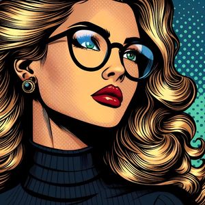 A CAPTIVATING POP ART ILLUSTRATION OF A STYLISH WOMAN SIX BY AI