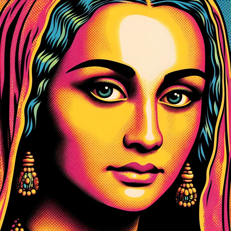 A CAPTIVATING POP ART ILLUSTRATION OF MONALISA TWO BY AI