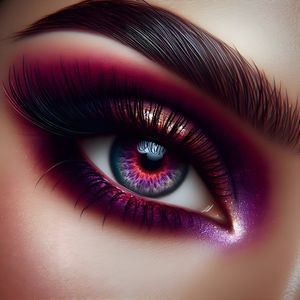 A CLOSE-UP OF A WOMAN EYE ONE BY AI