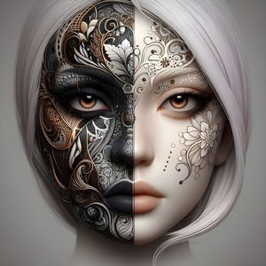 A MYSTERIOUS WOMAN WITH PORCELAIN SKIN TWO BY AI