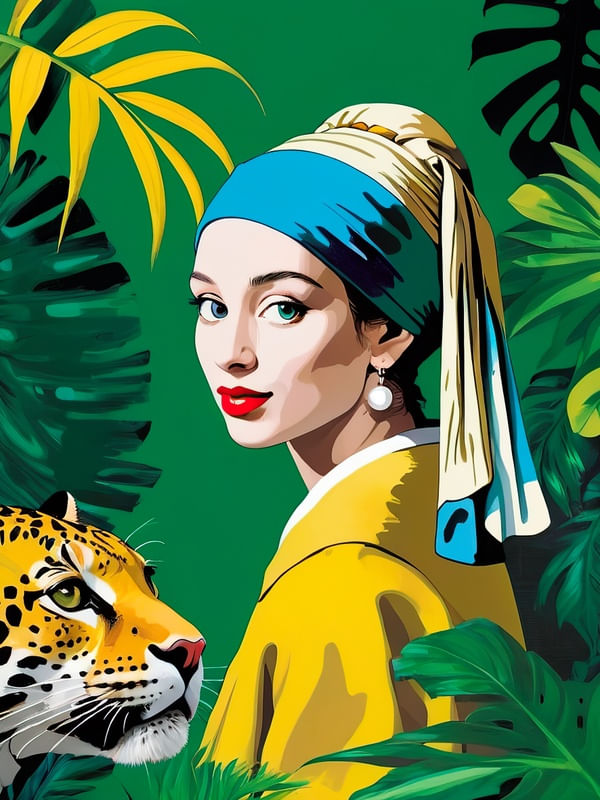 MOÇA COM BRINCO DE PÉROLA TROPICAL 02 BY AI
