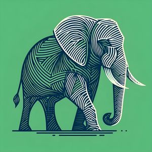 ELEFANTE VETORES GEOMÉTRICO ABSTRATO MINIMALISTA FOUR BY AI