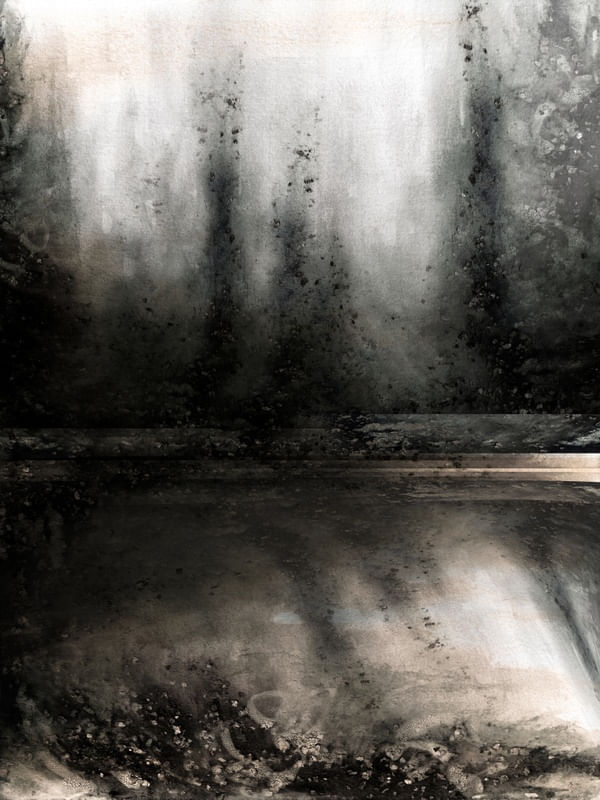 OBSCURITY CINZA PRETO NEUTRO - ABSTRATO ARVORES ATMOSFERICO FLORESTA PINTURA