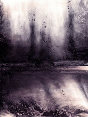 OBSCURITY TOLET ROXO - ABSTRATO ARVORES ATMOSFERICO FLORESTA PINTURA