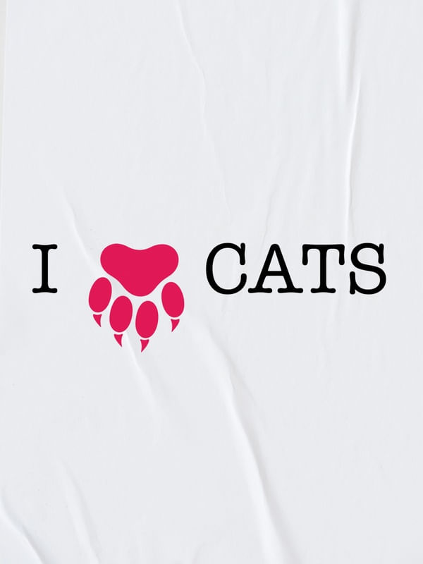 I LOVE CATS - BRANCO