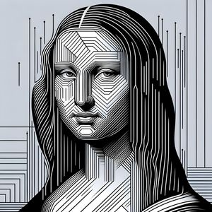 MONALISA VETORES GEOMÉTRICO ONE BY AI