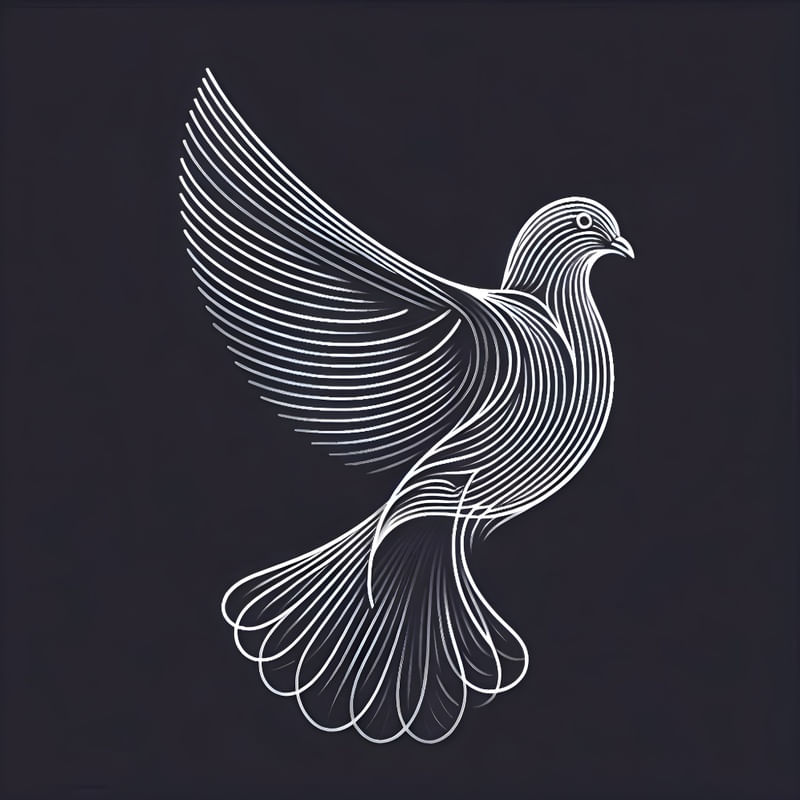 POMBO VETORES GEOMÉTRICO ABSTRATO MINIMALISTA ONE BY AI