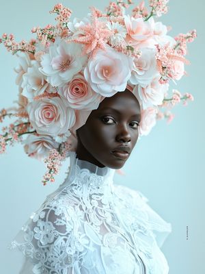 AFRICAN FASHION WHITE 1 BY AI