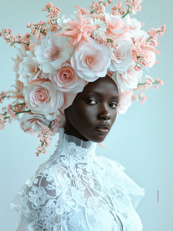 AFRICAN FASHION WHITE 1 BY AI