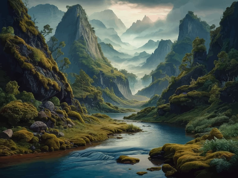 MYSTIC GREEN VALLEY BY AI