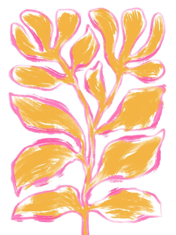 PLANTA LARANJA ABSTRATA