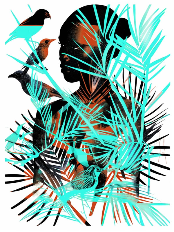 MULHER COM PÁSSAROS 08 BY AI
