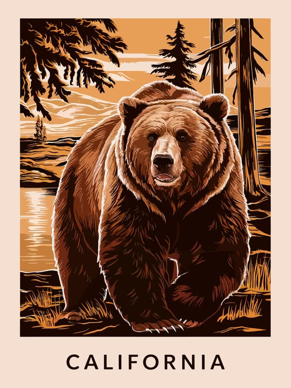 CALIFORNIA NATURE VECTOR BY AI