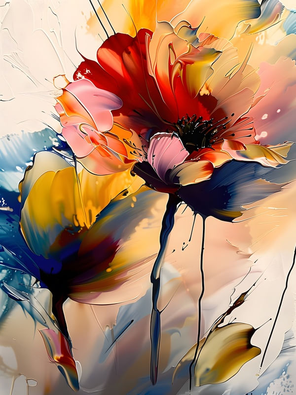 FLOWERS OIL PAINT - 66A BY AI
