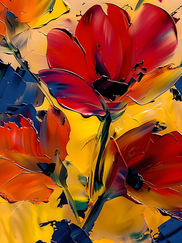 FLOWERS OIL PAINT - 67A BY AI