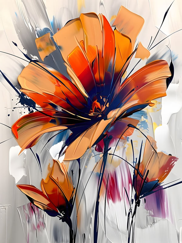 FLOWERS OIL PAINT - 68A BY AI