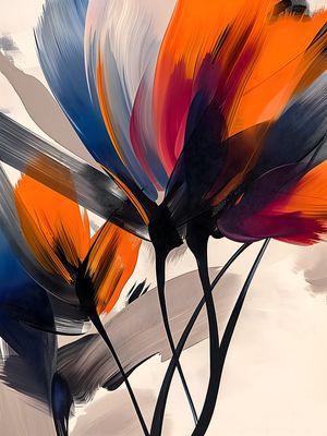 FLOWERS OIL PAINT - 69A BY AI