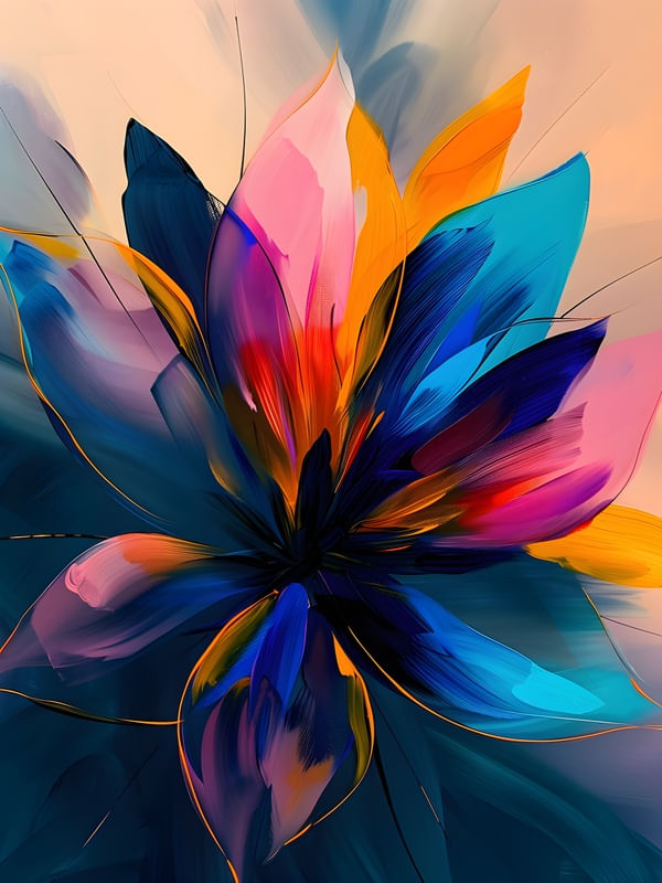 FLOWERS OIL PAINT - 71A BY AI