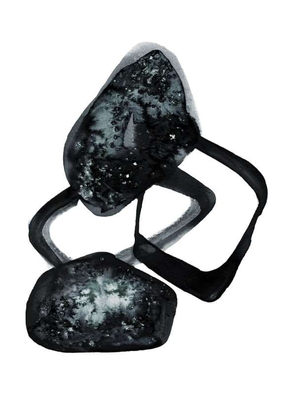 CELESTIAL GEOMETRY 2 PRETO E BRANCO NEUTRO - ABSTRATO MINIMALISTA PINTURA