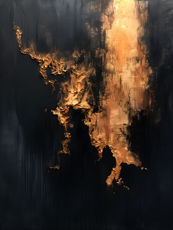 ABSTRACT GOLD - 92A - BY AI