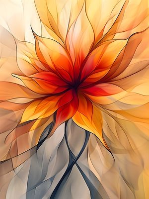 FLOWERS OIL PAINT - 83A-BY AI