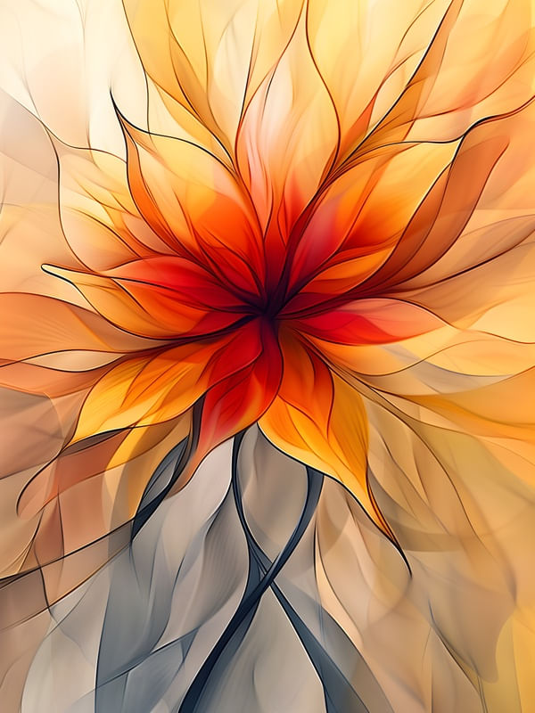 FLOWERS OIL PAINT - 83A-BY AI