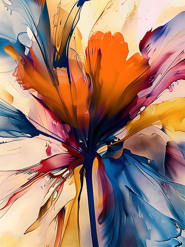 FLOWERS OIL PAINT - 84A-BY AI