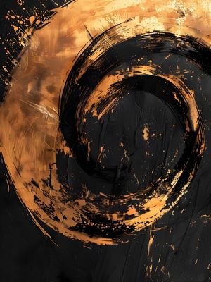 ABSTRACT GOLD - 96A - BY AI