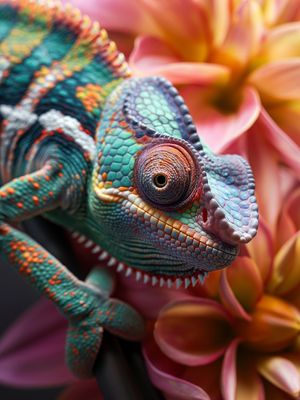 CAMALEÃO FLORAL BY AI