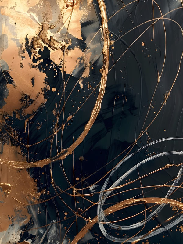 ABSTRACT GOLD - 98A - BY AI