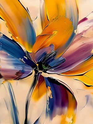 FLOWERS OIL PAINT - 91A-BY AI