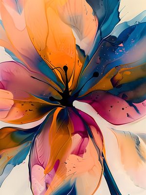 FLOWERS OIL PAINT - 92A-BY AI