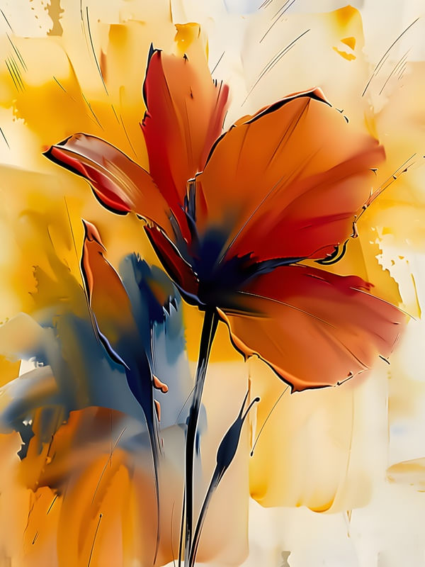 FLOWERS OIL PAINT - 13A BY AI