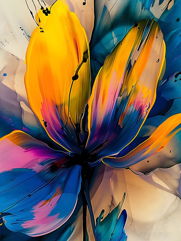 FLOWERS OIL PAINT - 94A-BY AI