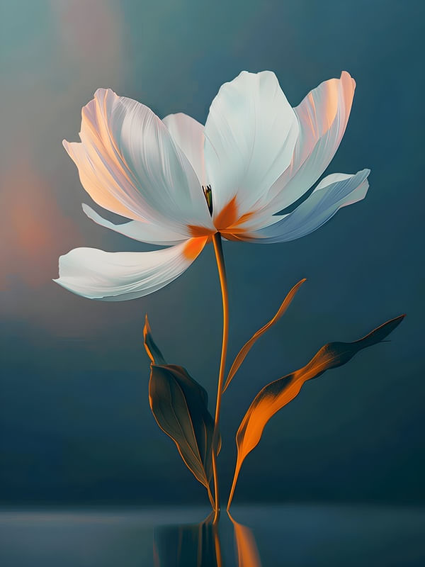 FLOWERS OIL PAINT - 76A-BY AI