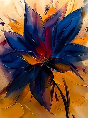FLOWERS OIL PAINT - 96A-BY AI