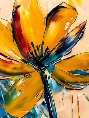 FLOWERS OIL PAINT - 17A BY AI