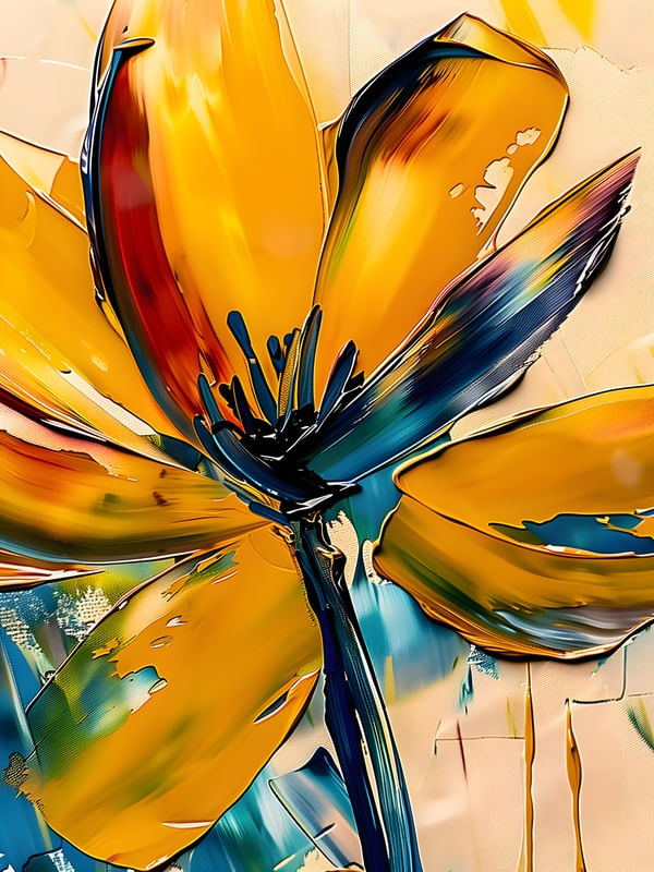 FLOWERS OIL PAINT - 17A BY AI
