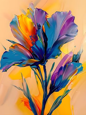 FLOWERS OIL PAINT - 20A BY AI