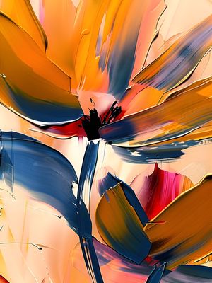 FLOWERS OIL PAINT - 77A-BY AI