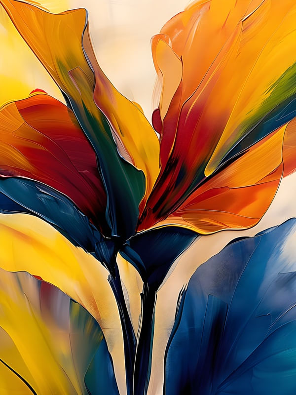 FLOWERS OIL PAINT - 28A BY AI