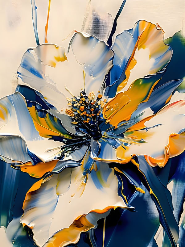 FLOWERS OIL PAINT - 34A BY AI