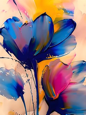 FLOWERS OIL PAINT - 38A BY AI