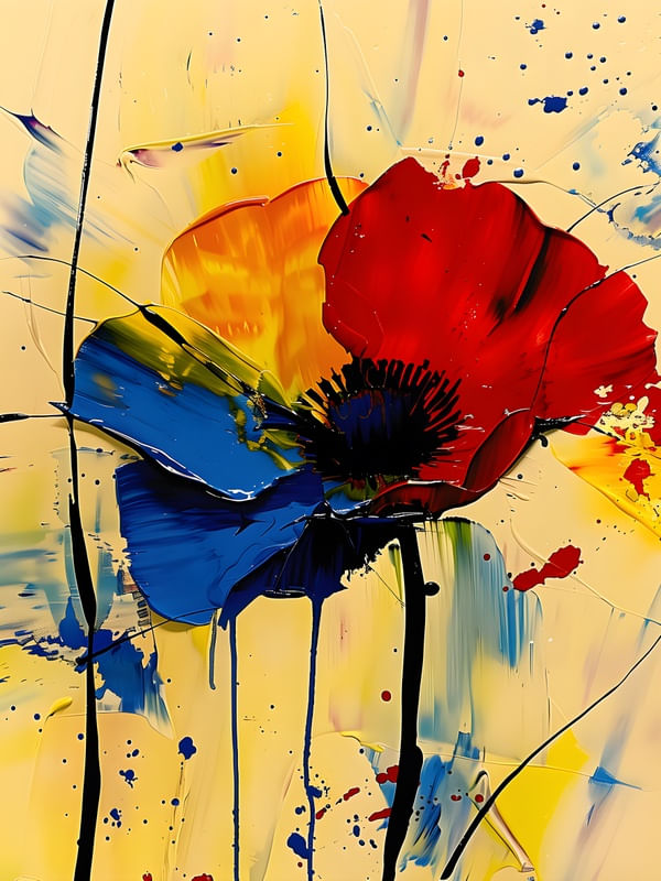 FLOWERS OIL PAINT - 101A-BY AI
