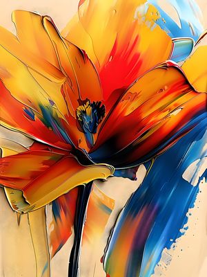 FLOWERS OIL PAINT - 50A BY AI